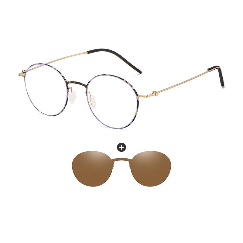 Retro Ultralight Stainless Steel Round Men Glasses Frame with Polarized Clip-On Sunglasses Timeless Design for Outdoor Leisure
Retro Ultralight Stainless Steel Round Men Glasses Frame with Polarized Clip-On Sunglasses Timeless Design for Outdoor Leisure