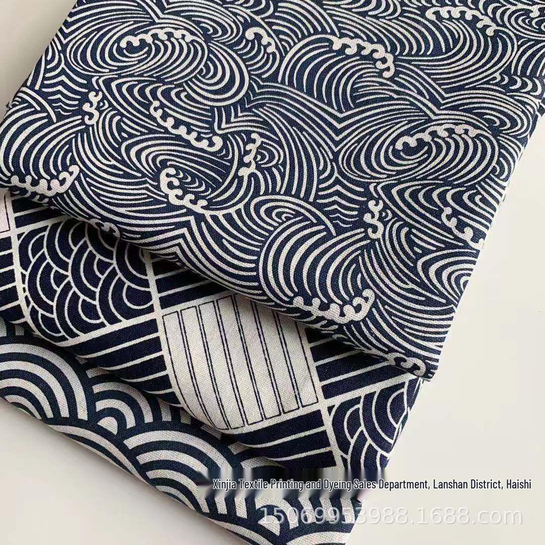 DIY Japanese Hemp Cloth Print Fabric for Bags, Tablecloths, Decoration Scallop Grid
DIY Japanese Hemp Cloth Print Fabric for Bags, Tablecloths, Decoration Scallop Grid