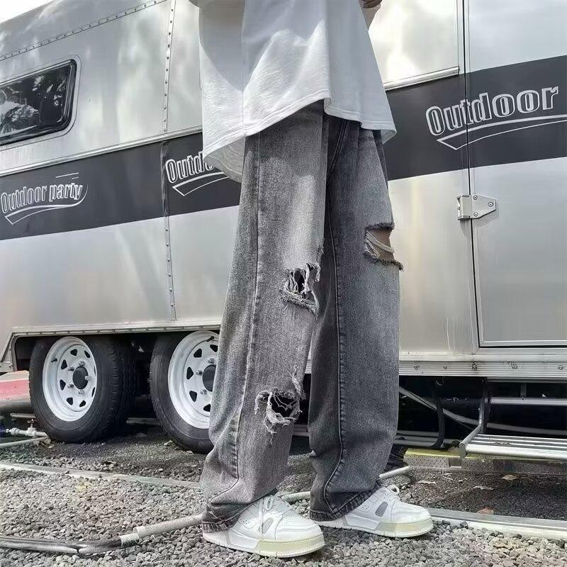 JYL Mens Jeans Summer Ripped American Street Loose Straight Denim Pants XXL аліса синього кольору
JYL Mens Jeans Summer Ripped American Street Loose Straight Denim Pants XXL аліса синього кольору