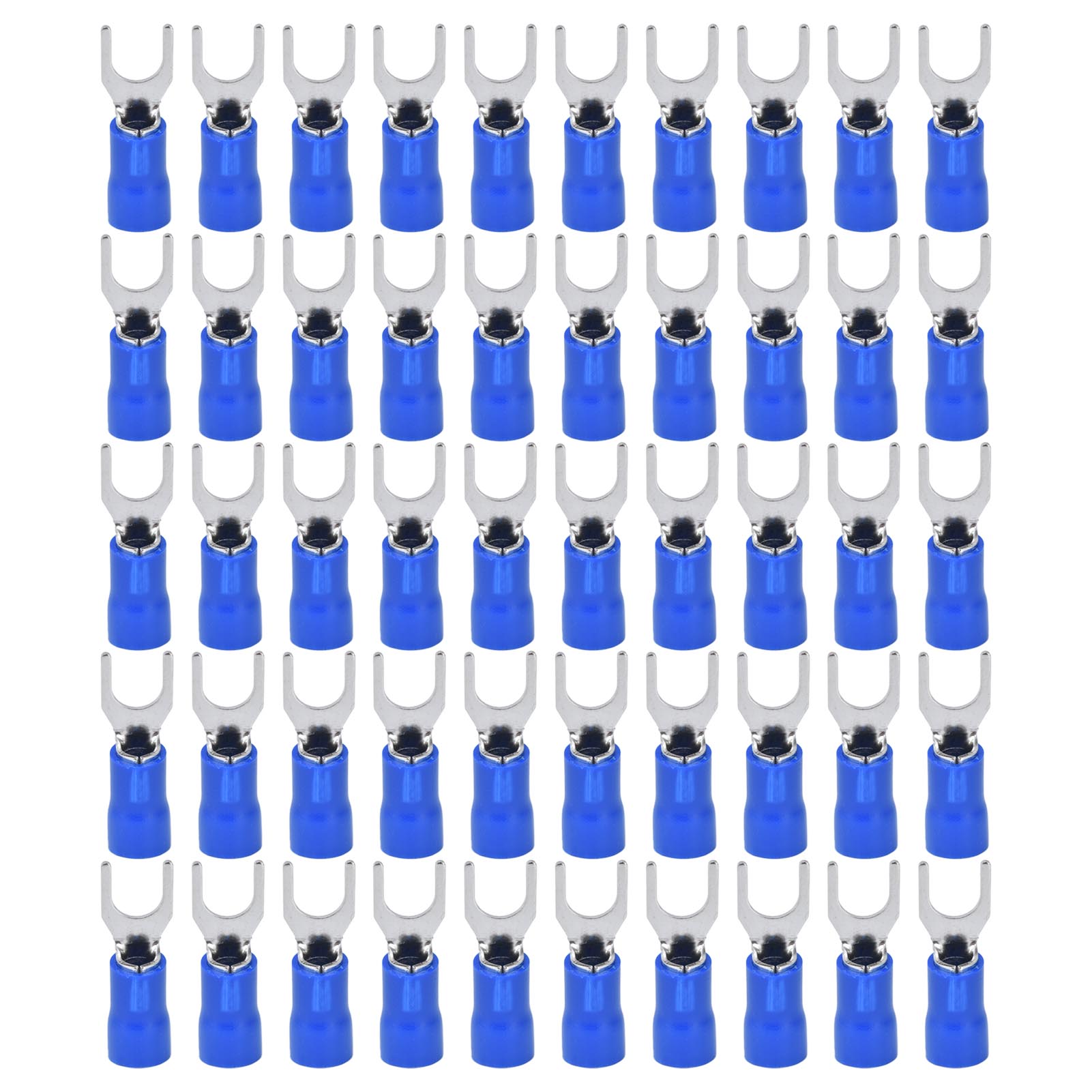 50Pcs Fork Terminals Insulated Spade U Type Wire Connector 1210AWG Cable Crimp SV5.56 Blue
50Pcs Fork Terminals Insulated Spade U Type Wire Connector 1210AWG Cable Crimp SV5.56 Blue