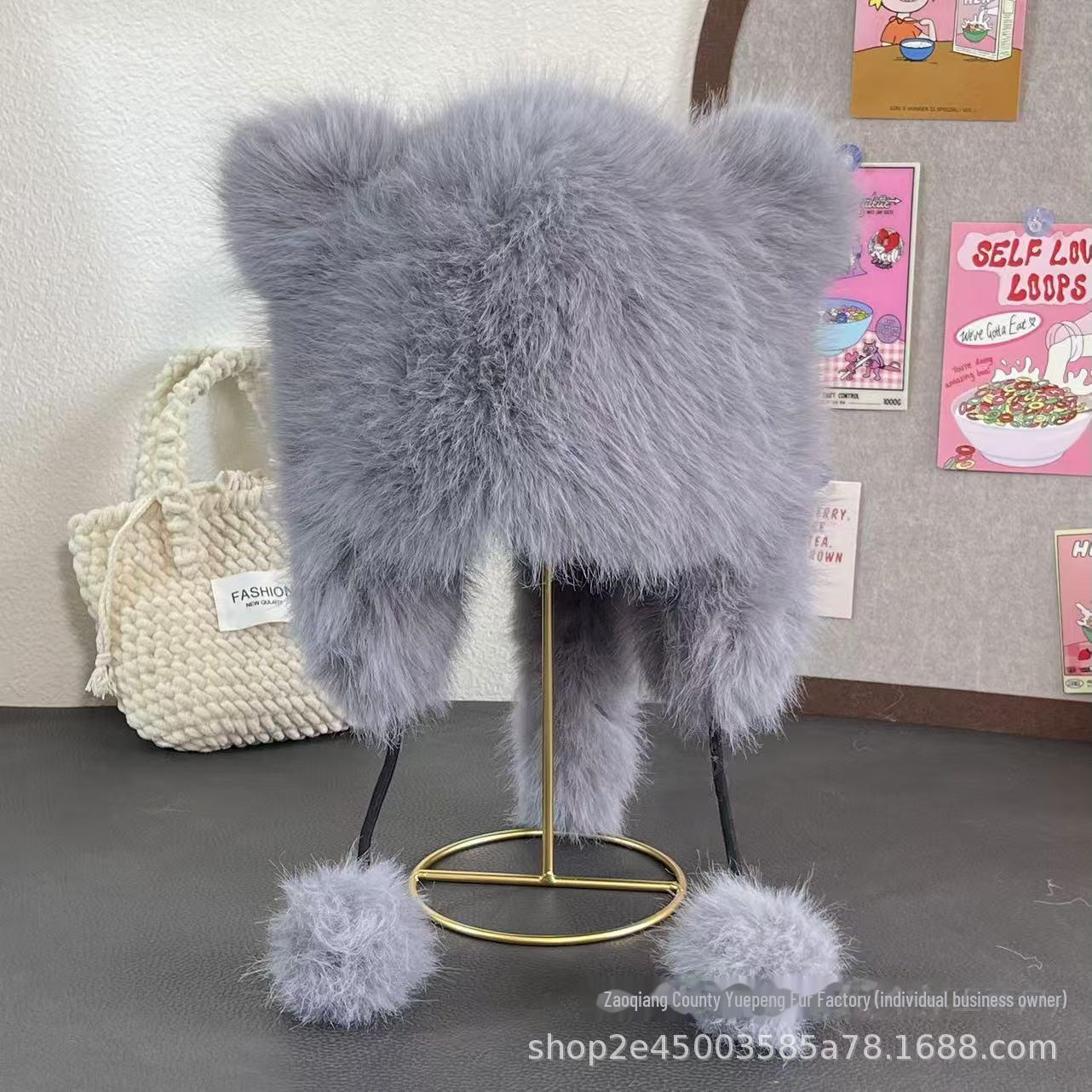 Зимняя меховая шапка Lei Feng для девочек с милыми медвежьими ушками и дизайном, открывающим лицо, для северо-востока Китая One Size
Зимняя меховая шапка Lei Feng для девочек с милыми медвежьими ушками и дизайном, открывающим лицо, для северо-востока Китая One Size