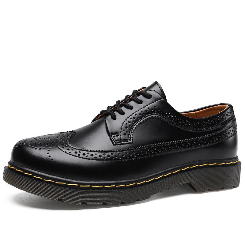 9 Martin shoes women s low-top leather, hole block carved men s and women s round head couple s lace-up single shoes 46 чорний
9 Martin shoes women s low-top leather, hole block carved men s and women s round head couple s lace-up single shoes 46 чорний
