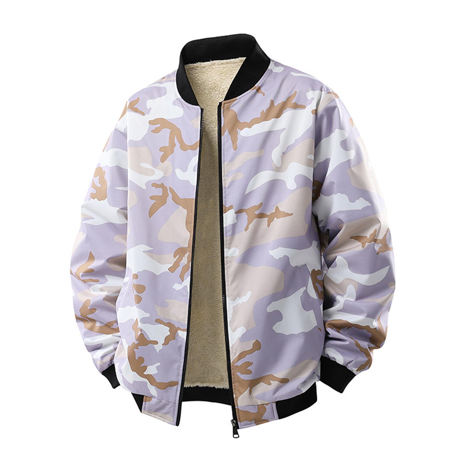 Men s Camouflage Baseball Jacket, Men s Stand Up Collar With Fleece Jacket, Windproof Winter Outdoor Lamb Fleece Jacket M рожевий
Men s Camouflage Baseball Jacket, Men s Stand Up Collar With Fleece Jacket, Windproof Winter Outdoor Lamb Fleece Jacket M рожевий