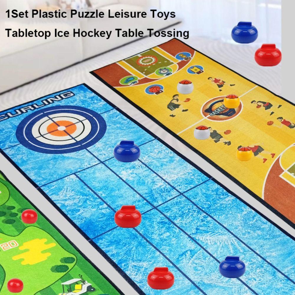 Plastic Puzzle Leisure Toys Mini Curling Soccer Bowling Table Games Home Entertainment 4
Plastic Puzzle Leisure Toys Mini Curling Soccer Bowling Table Games Home Entertainment 4