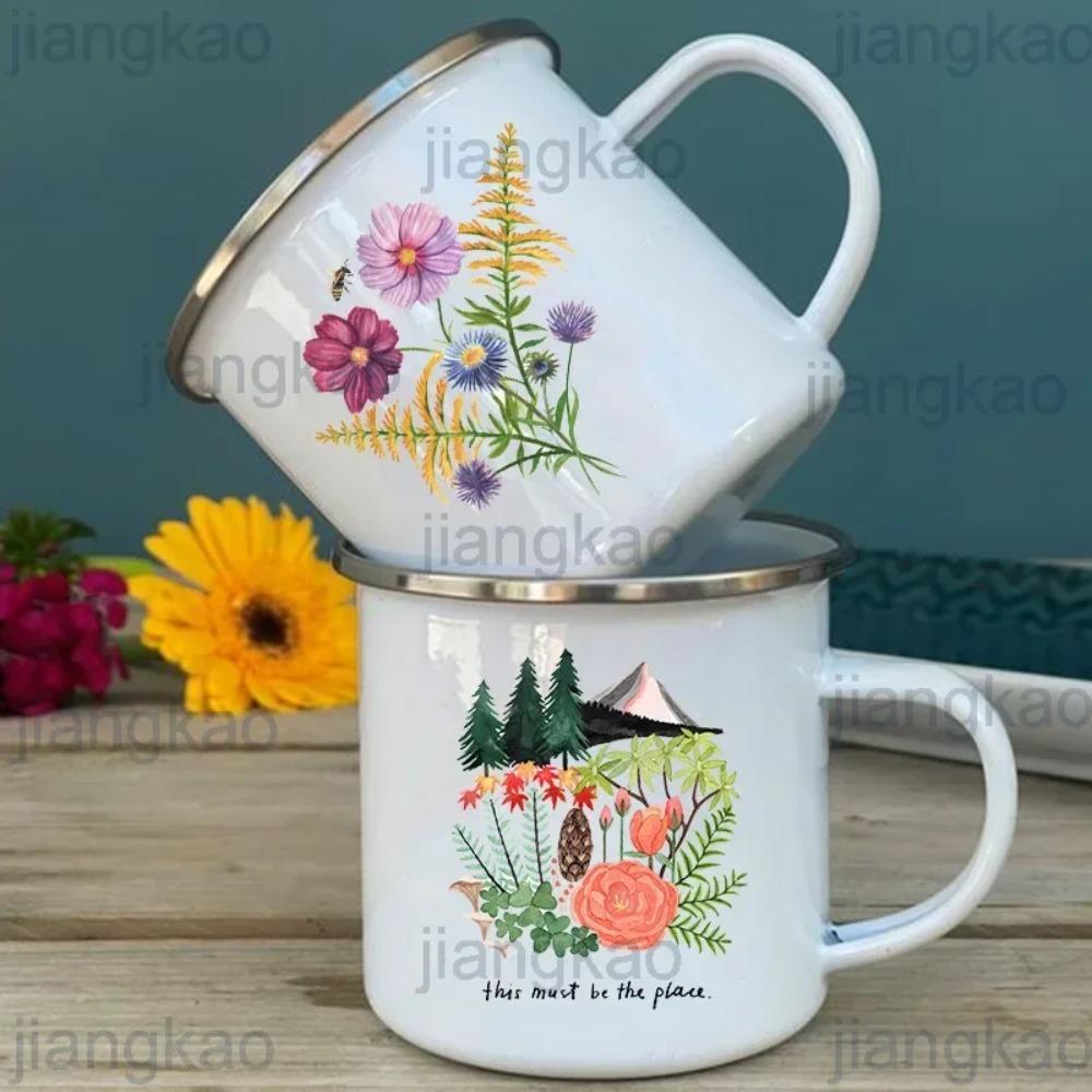 Кружки с эмалированным принтом Flower Prant, креативные кружки для кофе, кружки для путешествий на открытом воздухе, кружки для воды, походные кружки для костра, ручки для посуды для питья, подарки 360ML
Кружки с эмалированным принтом Flower Prant, креативные кружки для кофе, кружки для путешествий на открытом воздухе, кружки для воды, походные кружки для костра, ручки для посуды для питья, подарки 360ML