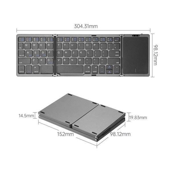 Black ABS B089T Mini Wireless Folding Keyboard with Bluetooth Touchpad Other
Black ABS B089T Mini Wireless Folding Keyboard with Bluetooth Touchpad Other