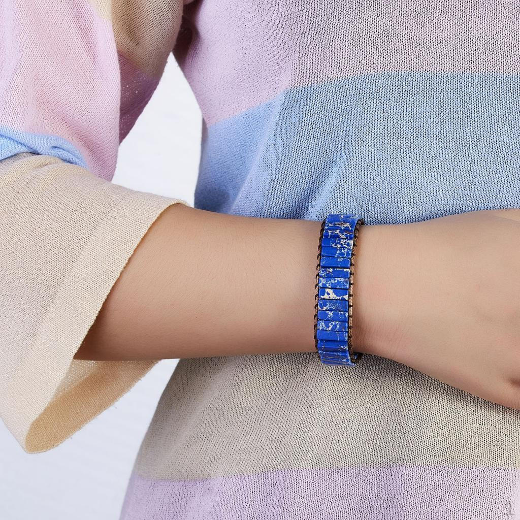 Woven Bracelet, Arm Jewelery Adjustable Bangle Birthday Wedding Gift Blue
Woven Bracelet, Arm Jewelery Adjustable Bangle Birthday Wedding Gift Blue