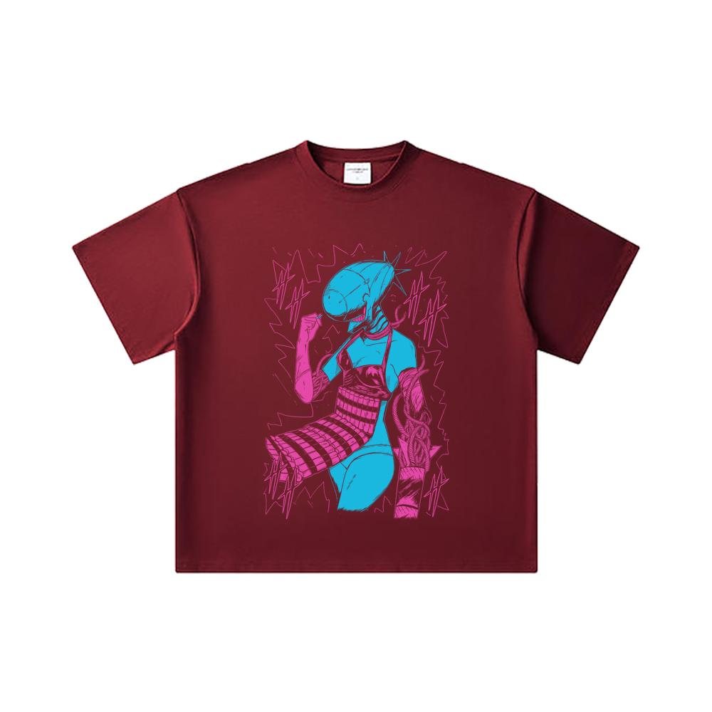 260 GSM Double Yarn 32 Count 100% Cotton Chainsaw Man V12 Reze Print Unisex Heavy Cotton T Shirt 2XL вина червоного кольору
260 GSM Double Yarn 32 Count 100% Cotton Chainsaw Man V12 Reze Print Unisex Heavy Cotton T Shirt 2XL вина червоного кольору