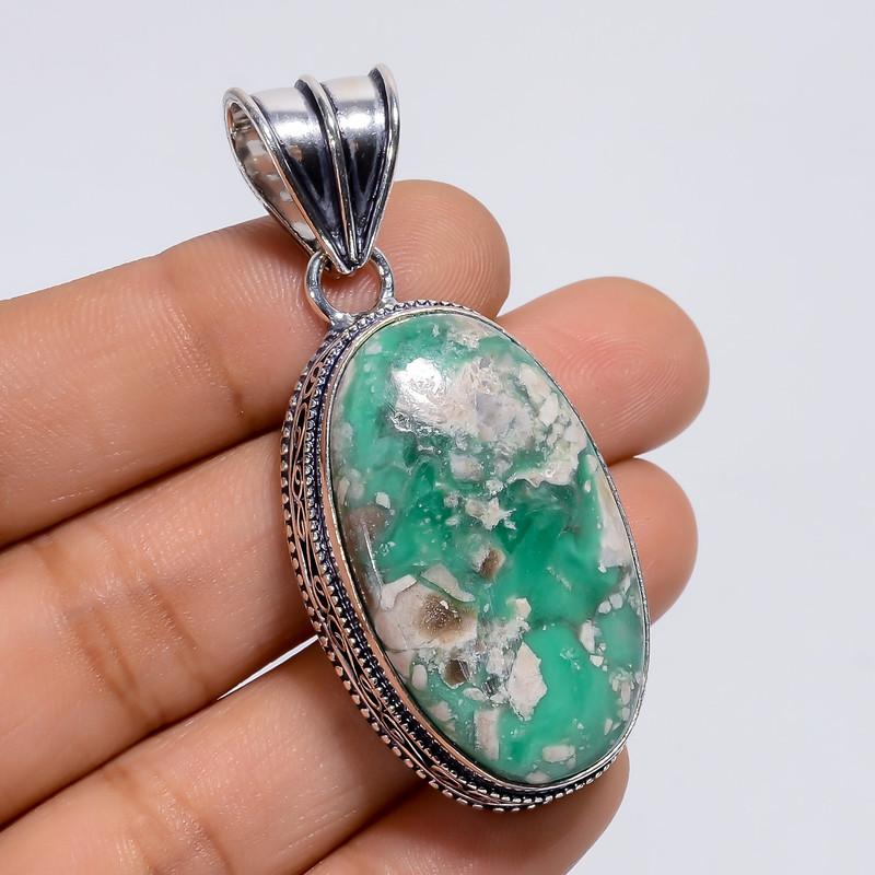 Gorgeous Top Grade Qualite 100% Natural Variscite Oval Shape Vintage Style Handmade Jewelry 925 Steling Silver Plated Pendant 2.1 WSJ-4868 2.1
Gorgeous Top Grade Qualite 100% Natural Variscite Oval Shape Vintage Style Handmade Jewelry 925 Steling Silver Plated Pendant 2.1 WSJ-4868 2.1