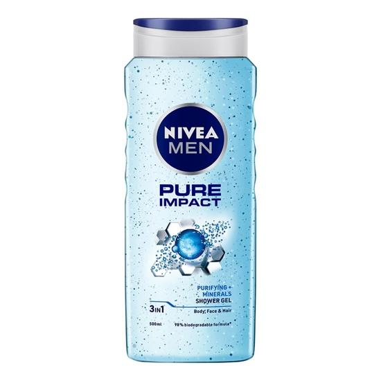 NIVEA MEN Pure Impact 500 мл Гель для душа для лица, тела и волос | Очищающие микрочастицы для очень тонкого пилинга и увлажнения кожи
NIVEA MEN Pure Impact 500 мл Гель для душа для лица, тела и волос | Очищающие микрочастицы для очень тонкого пилинга и увлажнения кожи