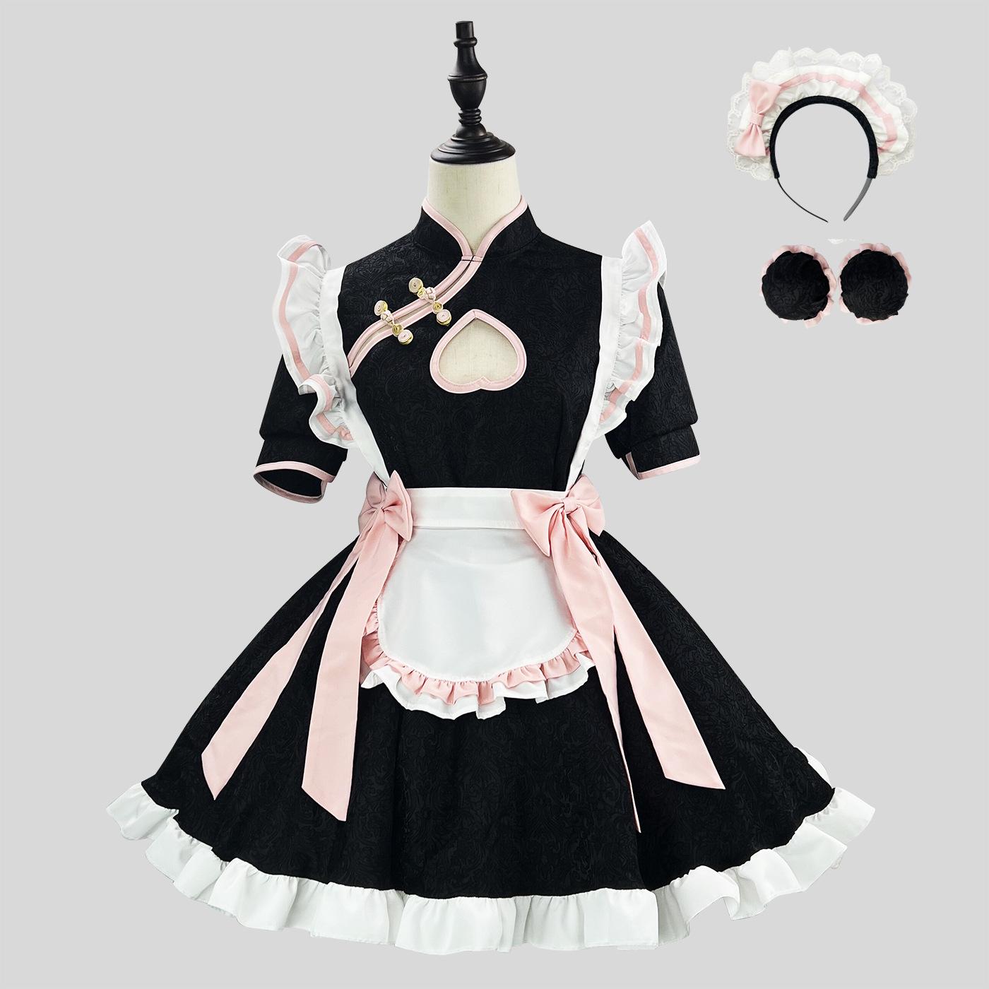 New Chinese Lolita Maid Qipao Dress Set L чёрный
New Chinese Lolita Maid Qipao Dress Set L чёрный