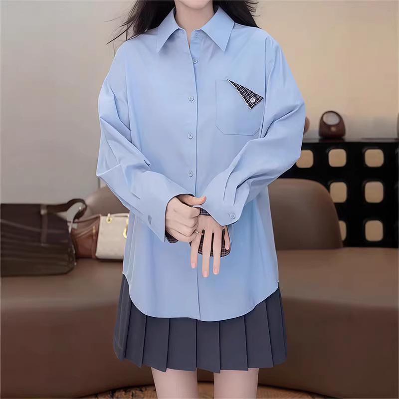 Women s Blue Lapel Long-Sleeved Slim Fit Shirt - High-End Korean Style for Spring/Autumn XXXL королевский синий
Women s Blue Lapel Long-Sleeved Slim Fit Shirt - High-End Korean Style for Spring/Autumn XXXL королевский синий