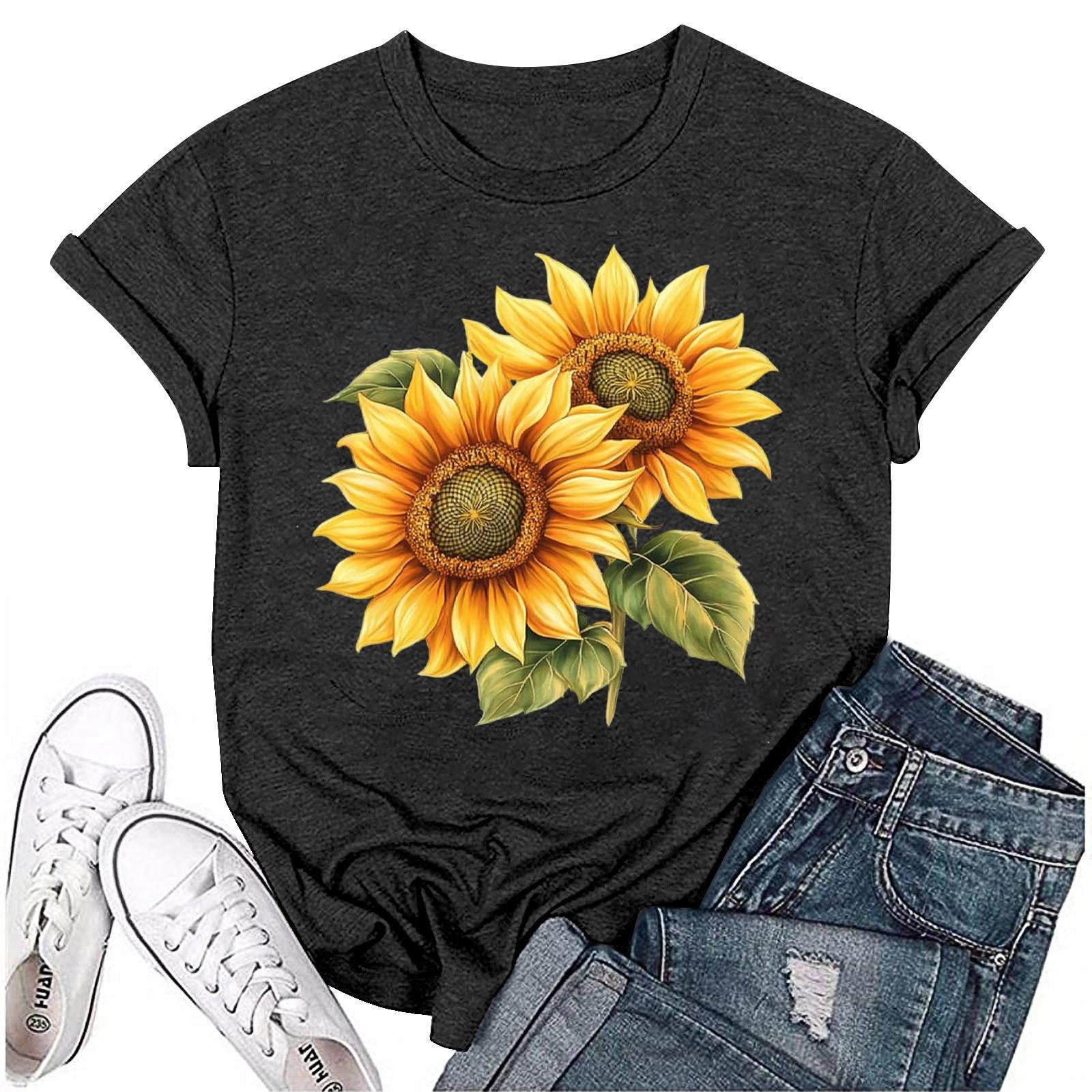 Women Fashion Printed Round Neck Short Sleeve T-Shirt Pullover Top XL чорний
Women Fashion Printed Round Neck Short Sleeve T-Shirt Pullover Top XL чорний
