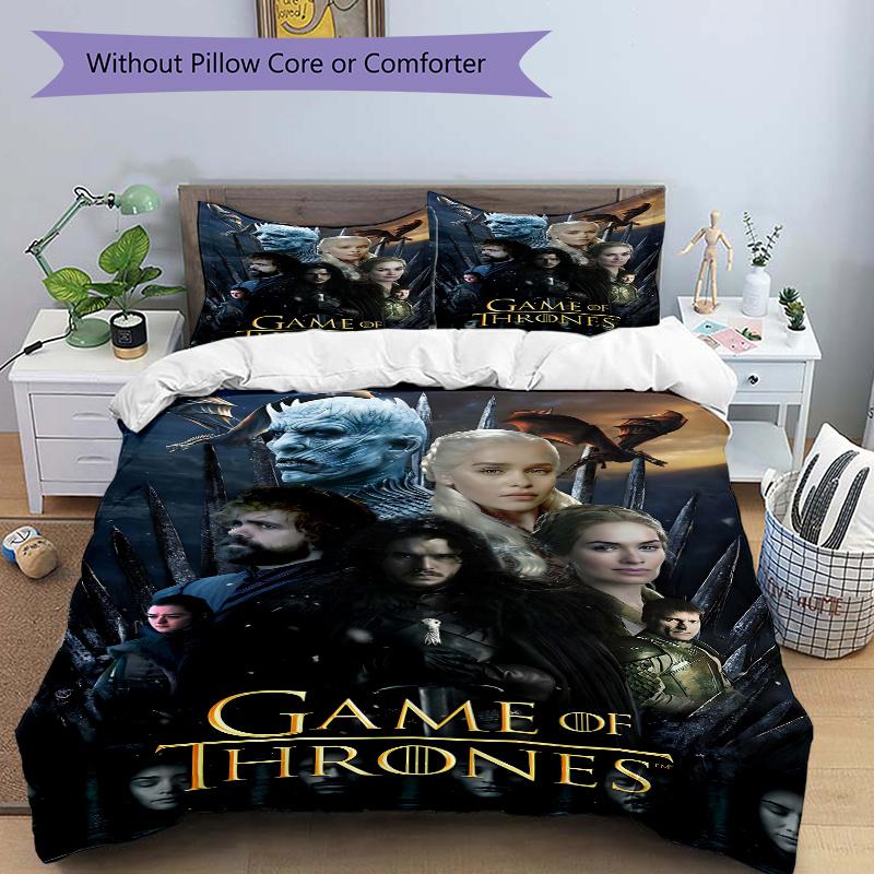 3pcs Game of Thrones Pattern Bedding Set, 1* Cover + 2*Pillowcases, Printed Bedding Set, Soft and Comfortable, Suitable for Bedroom and Gues 135x200cm
3pcs Game of Thrones Pattern Bedding Set, 1* Cover + 2*Pillowcases, Printed Bedding Set, Soft and Comfortable, Suitable for Bedroom and Gues 135x200cm