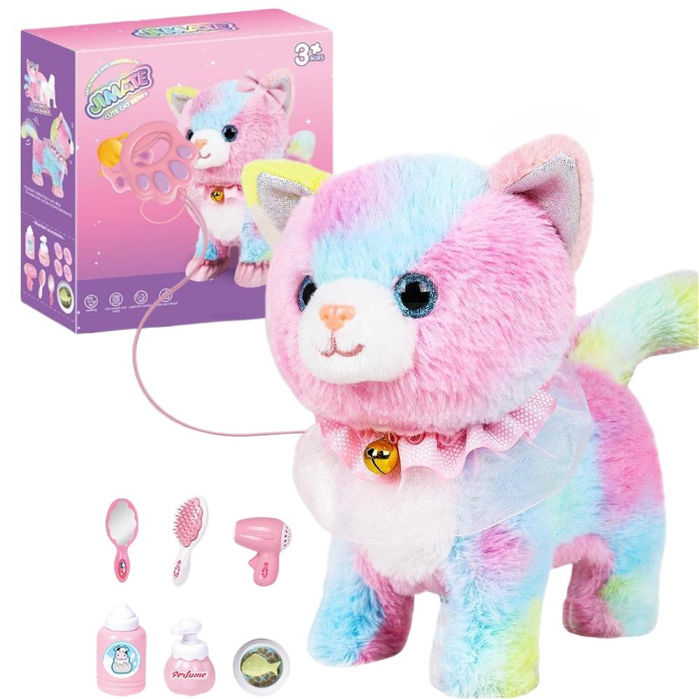 Interactive Electronic Plush Toy, Walking and Barking Robot Colorful Cat Plush, Remote Control Kitten Pets, Best Gifts for Girls
Interactive Electronic Plush Toy, Walking and Barking Robot Colorful Cat Plush, Remote Control Kitten Pets, Best Gifts for Girls
