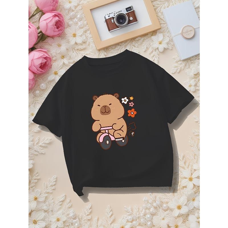 sizesCute Bear Bicycle Print T-Shirt, Stylish for Spring And Summer, Suitable for Both Boys And Girls, Casual Sports Design 164cm чорний
sizesCute Bear Bicycle Print T-Shirt, Stylish for Spring And Summer, Suitable for Both Boys And Girls, Casual Sports Design 164cm чорний