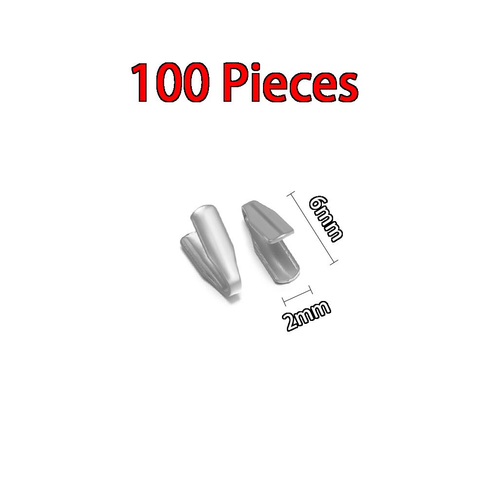 20-100pcs Flat Cords Crimp End Bead Caps Clip Tip Fold for DIY Snake Chain Necklace Findings Jewelry Making Accessories Findings
20-100pcs Flat Cords Crimp End Bead Caps Clip Tip Fold for DIY Snake Chain Necklace Findings Jewelry Making Accessories Findings