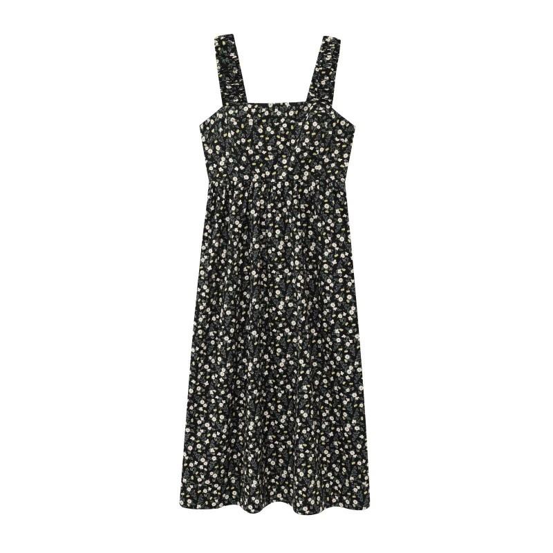 European American Women s Clothing Summer French Print Strap Mid-length Dress M
European American Women s Clothing Summer French Print Strap Mid-length Dress M