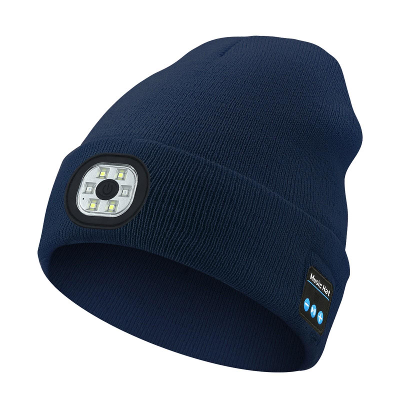LED Bluetooth Knitted Hat Night Running Hat One Size
LED Bluetooth Knitted Hat Night Running Hat One Size