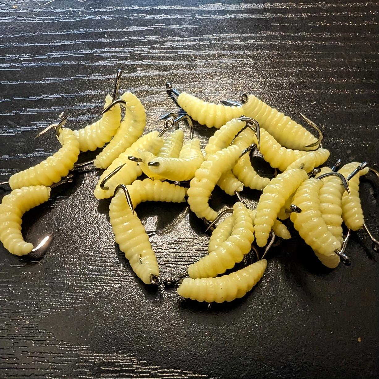 30pcs Yellow Rubber Maggots Fishing Bait Set with Hooks - Versatile Grub Lures for Bass, Trout, Crappie, Bluegill - Ideal for Freshwater Fishing 30pcs
30pcs Yellow Rubber Maggots Fishing Bait Set with Hooks - Versatile Grub Lures for Bass, Trout, Crappie, Bluegill - Ideal for Freshwater Fishing 30pcs