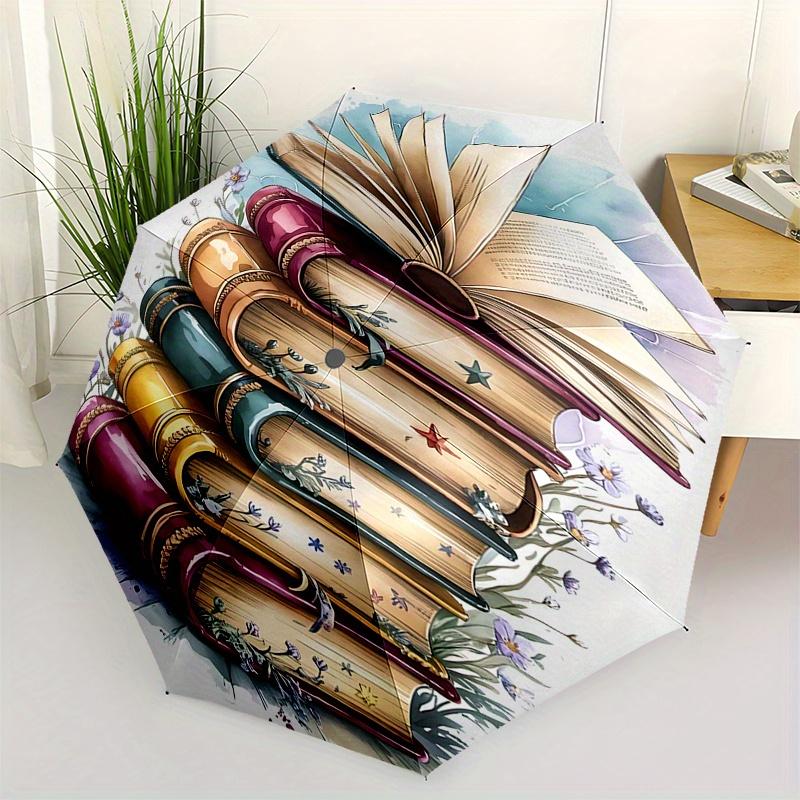 Book Stack, Floral Decorations Automatic Opening and Closing Umbrella, Compact Travel Umbrella, Lightweight and Portable, Suitable for Beach
Book Stack, Floral Decorations Automatic Opening and Closing Umbrella, Compact Travel Umbrella, Lightweight and Portable, Suitable for Beach