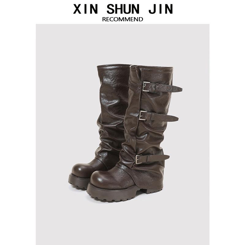 Панк Пустошь Ветер Но Ботинки до колена Женские Высокие Рыцарские Сапоги Винтажные Сапоги с напуском Брючные Сапоги Трубы Майярд 40
Панк Пустошь Ветер Но Ботинки до колена Женские Высокие Рыцарские Сапоги Винтажные Сапоги с напуском Брючные Сапоги Трубы Майярд 40