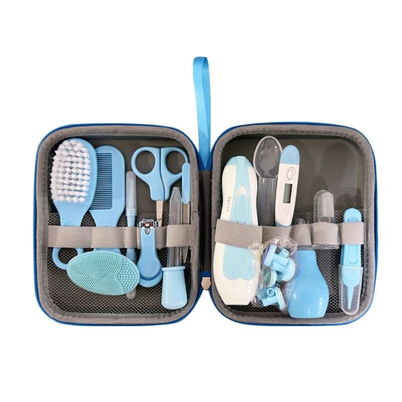 20-in-1 Infant Healthcare and Grooming Kit, Baby Eletric Nails File Set Soft Brush Nose Cleaner and Digital Thermometer синій
20-in-1 Infant Healthcare and Grooming Kit, Baby Eletric Nails File Set Soft Brush Nose Cleaner and Digital Thermometer синій