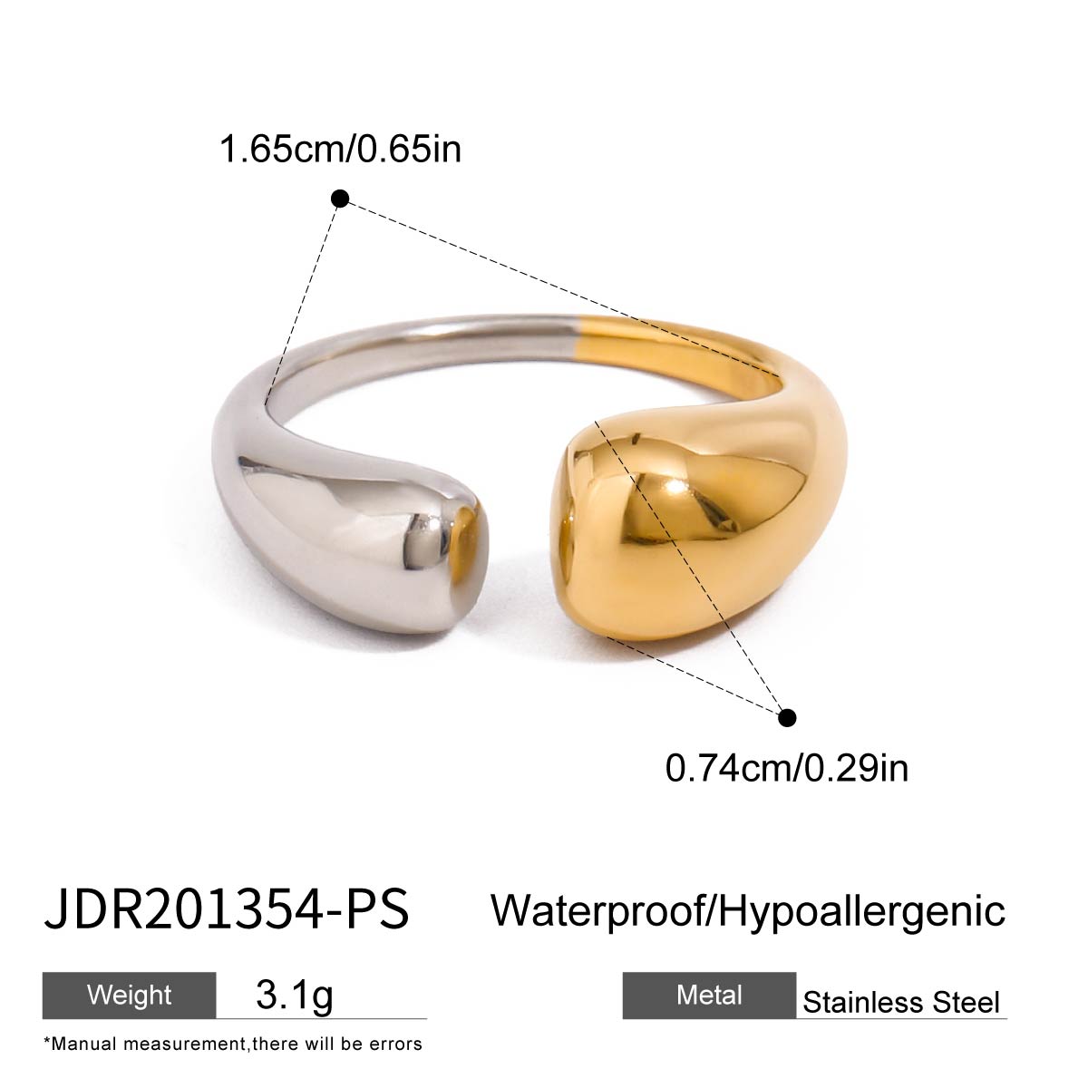 Youthway Statement Chic Stainless Steel Smooth Rings For Women Adjustable Open Rings Jewelry Accessories Daily Wear 7
Youthway Statement Chic Stainless Steel Smooth Rings For Women Adjustable Open Rings Jewelry Accessories Daily Wear 7