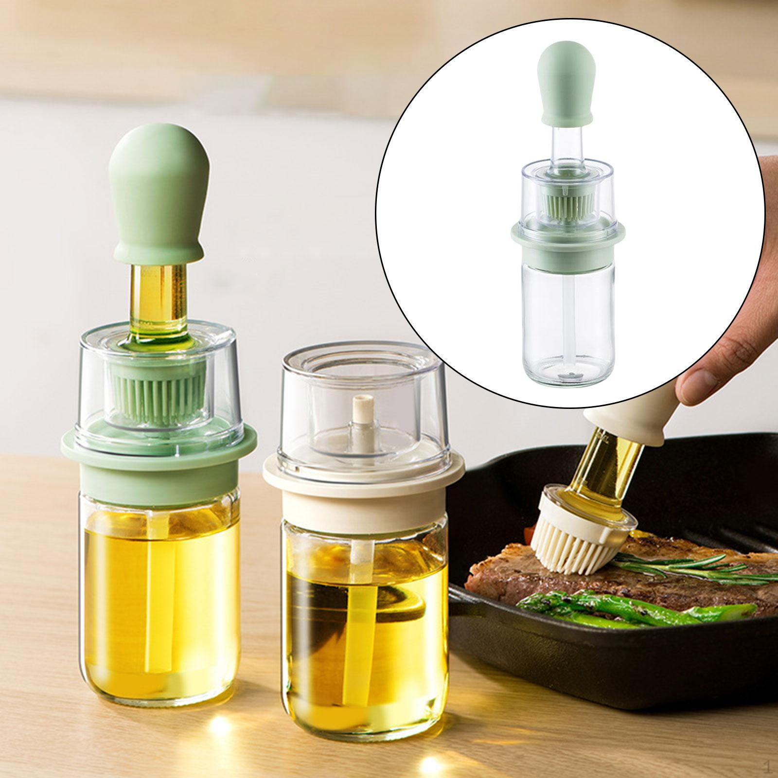 Glass Bottle with Silicone Brush 180ml 2 in 1 Measuring Dispenser Multifunctional Kitchen зелений
Glass Bottle with Silicone Brush 180ml 2 in 1 Measuring Dispenser Multifunctional Kitchen зелений