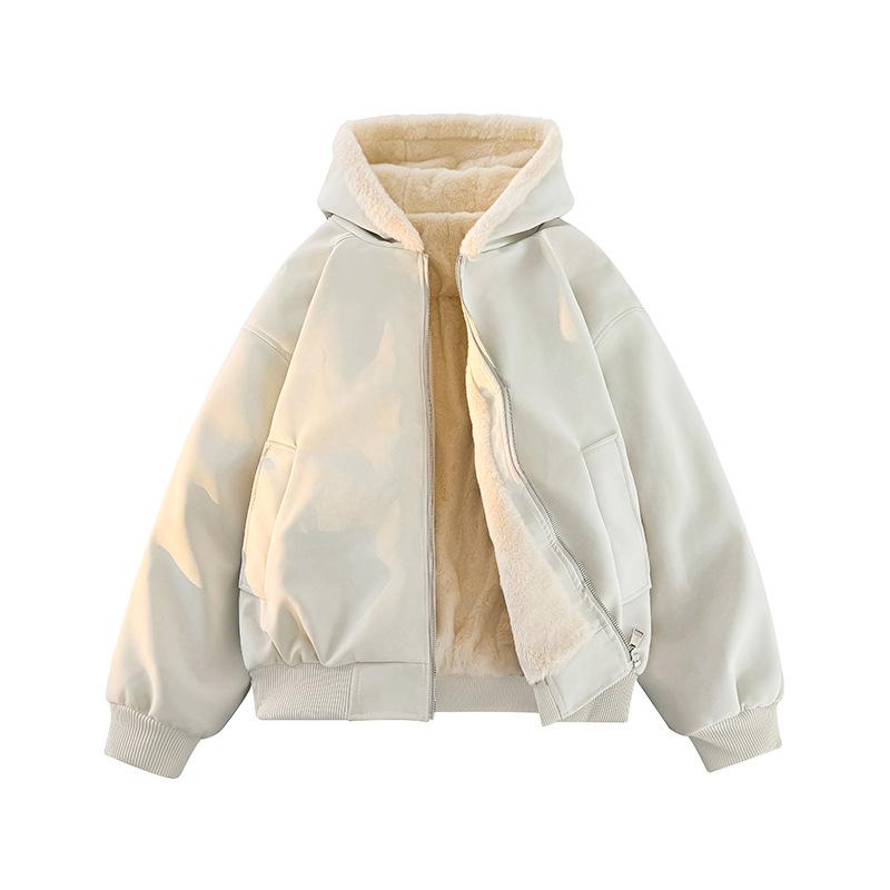 Lychee Pattern Leather Jacket - Unisex Winter Coat with Fur Collar, Plus Velvet Cotton Lining, American Style. XL (120-140 jin)
Lychee Pattern Leather Jacket - Unisex Winter Coat with Fur Collar, Plus Velvet Cotton Lining, American Style. XL (120-140 jin)