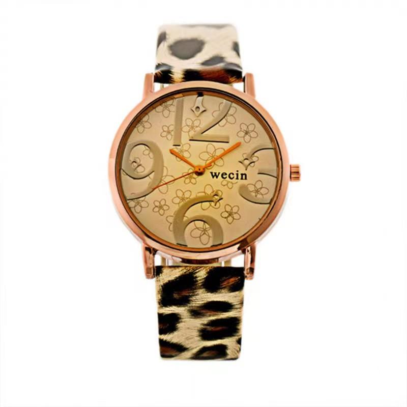 Fashion lady personality leopard print watch with creative font dial gift watch
Fashion lady personality leopard print watch with creative font dial gift watch
