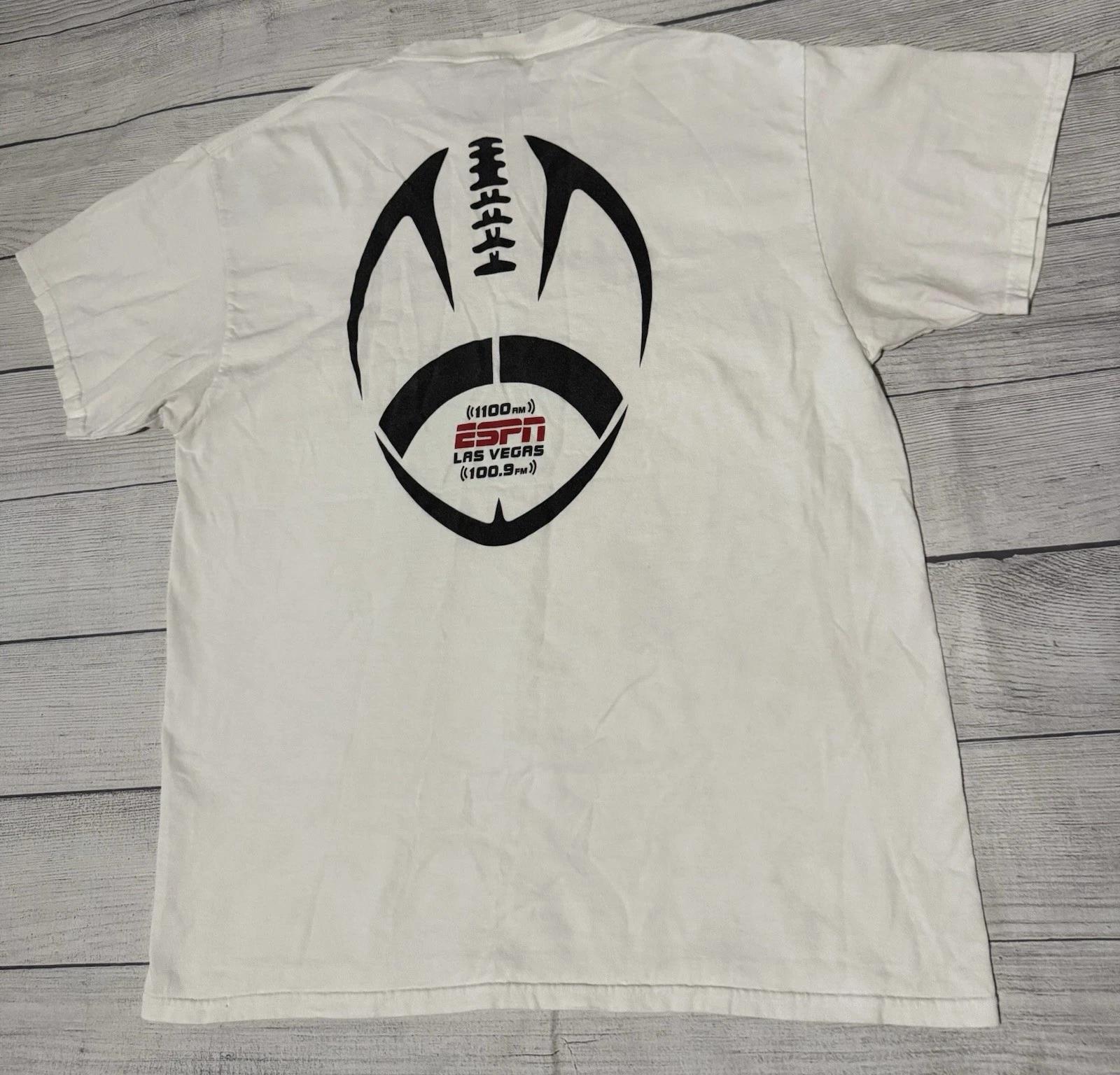 ESPN Las Vegas 100.9 FM T Shirt Football 1100 AM Size XL White 3XL
ESPN Las Vegas 100.9 FM T Shirt Football 1100 AM Size XL White 3XL