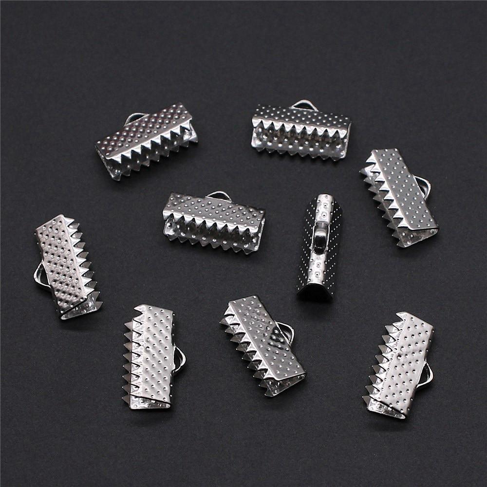 50 шт., металлические обжимные концы, складные застежки, зажимы для концов шнура, ювелирные компоненты, аксессуары, родиевый цвет, железо 13 мм
50 шт., металлические обжимные концы, складные застежки, зажимы для концов шнура, ювелирные компоненты, аксессуары, родиевый цвет, железо 13 мм