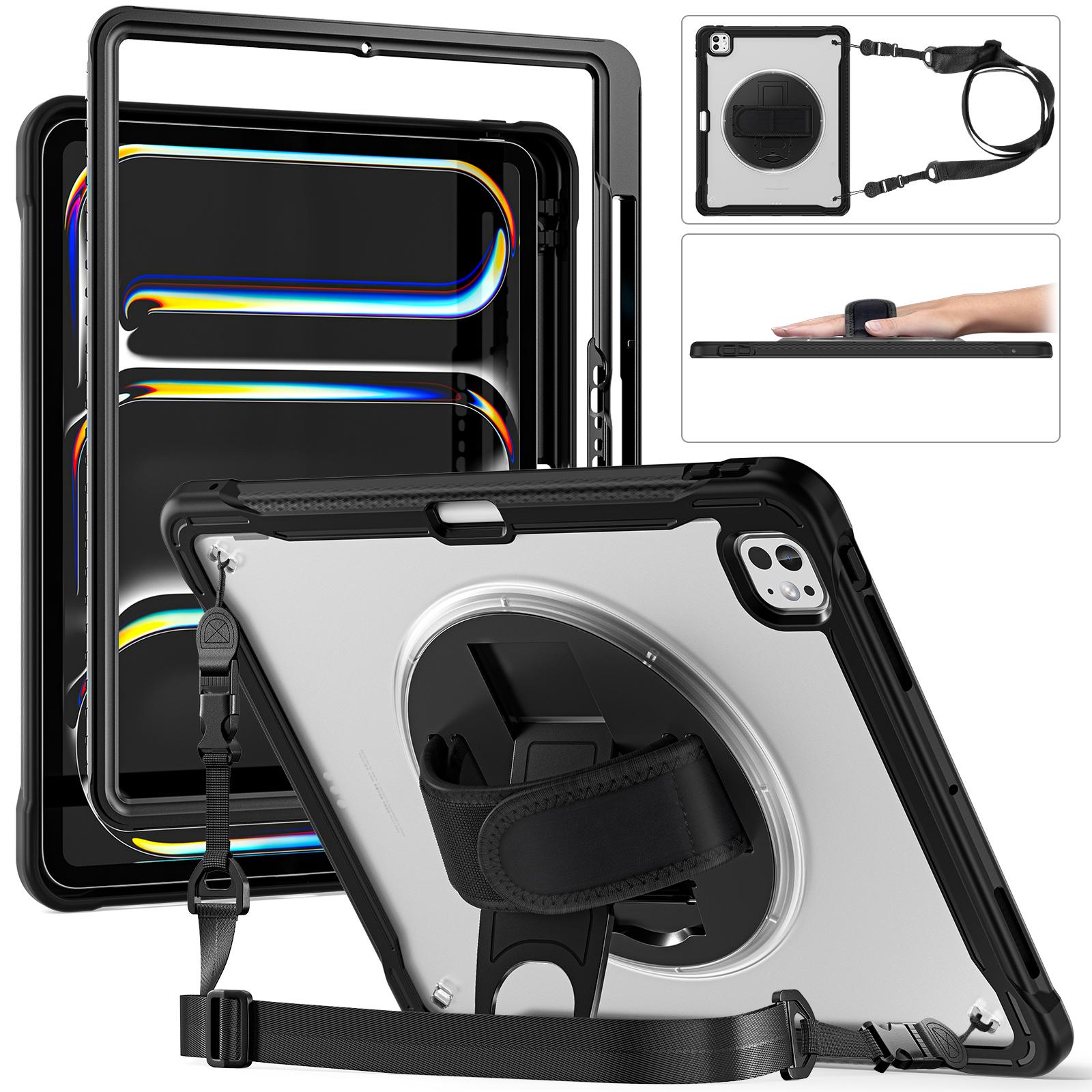 For iPad Pro 13 (2025)/(2024) Case Hand Strap Kickstand PC+TPU+Silicone Cover with Shoulder Strap C
For iPad Pro 13 (2025)/(2024) Case Hand Strap Kickstand PC+TPU+Silicone Cover with Shoulder Strap C