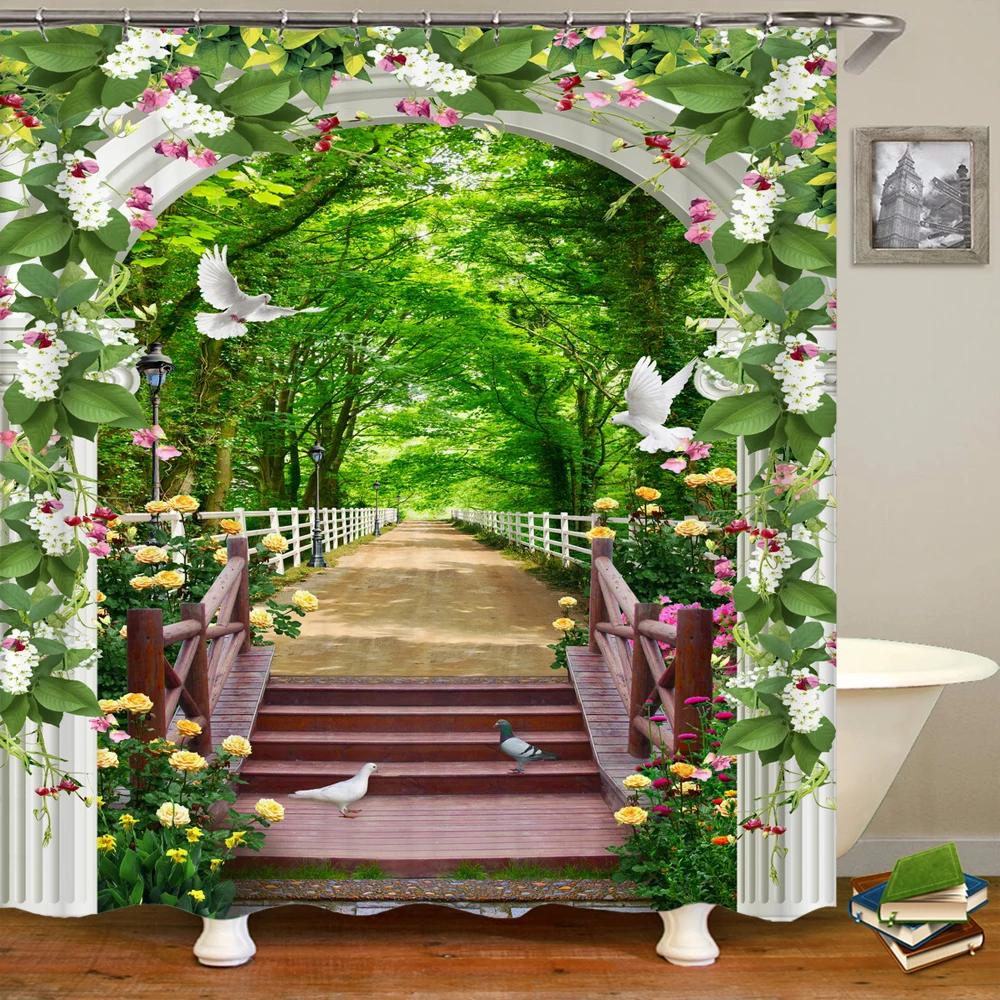 3D European Rural Town Flowers Landscape Printing Bathroom Waterproof Shower Curtain Polyester Curtain Home Decoration Curtain W60H190(CM)-1 Pcs
3D European Rural Town Flowers Landscape Printing Bathroom Waterproof Shower Curtain Polyester Curtain Home Decoration Curtain W60H190(CM)-1 Pcs