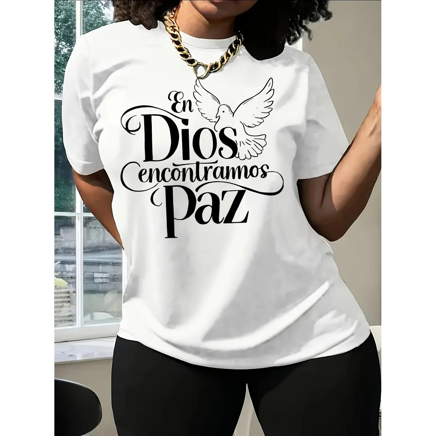 Dove Religious Jesus Letter Print T-Shirt Casual Crew Neck Short Sleeve Tee All Season Fashion Top XXXXXL білий
Dove Religious Jesus Letter Print T-Shirt Casual Crew Neck Short Sleeve Tee All Season Fashion Top XXXXXL білий