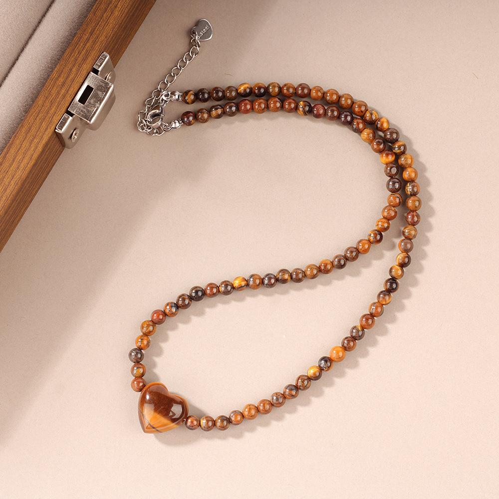 New Tiger S Eye Stone Necklace Accessories Women S Summer Stacking High-End Love Stone Classic Fashion
New Tiger S Eye Stone Necklace Accessories Women S Summer Stacking High-End Love Stone Classic Fashion