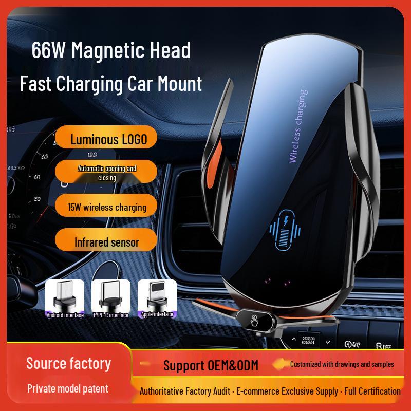 Q21 Wireless Fast Charging Auto-Sensing Car Phone Holder for Air Vent and Dashboard Navigation Q21 Classic Black
Q21 Wireless Fast Charging Auto-Sensing Car Phone Holder for Air Vent and Dashboard Navigation Q21 Classic Black