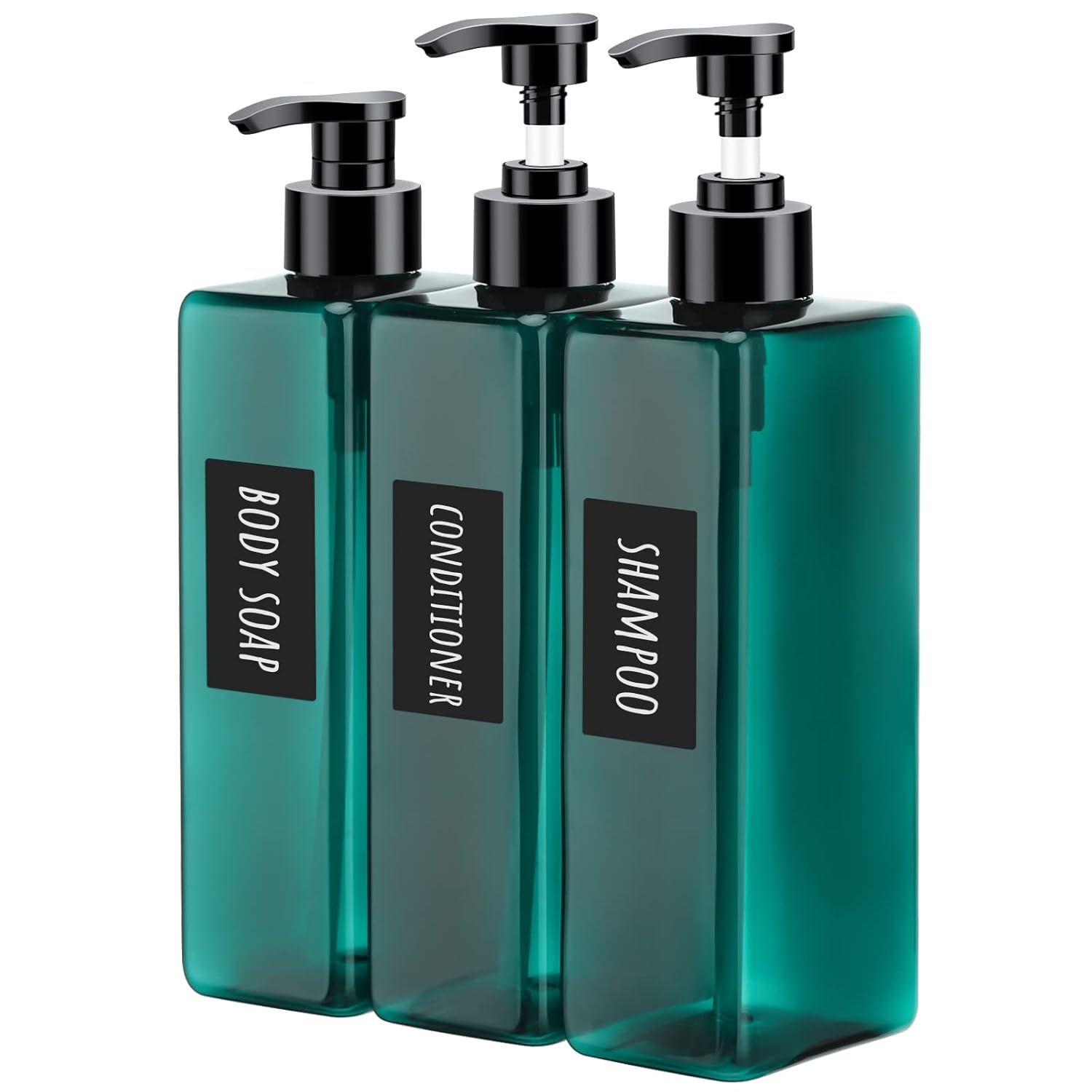 Segbeauty shampoo bottle dispenser refill light blue 500ml set 3 black square leak-proof 6 types stickers suitable bathroom washroom kitchen alcohol
Segbeauty shampoo bottle dispenser refill light blue 500ml set 3 black square leak-proof 6 types stickers suitable bathroom washroom kitchen alcohol