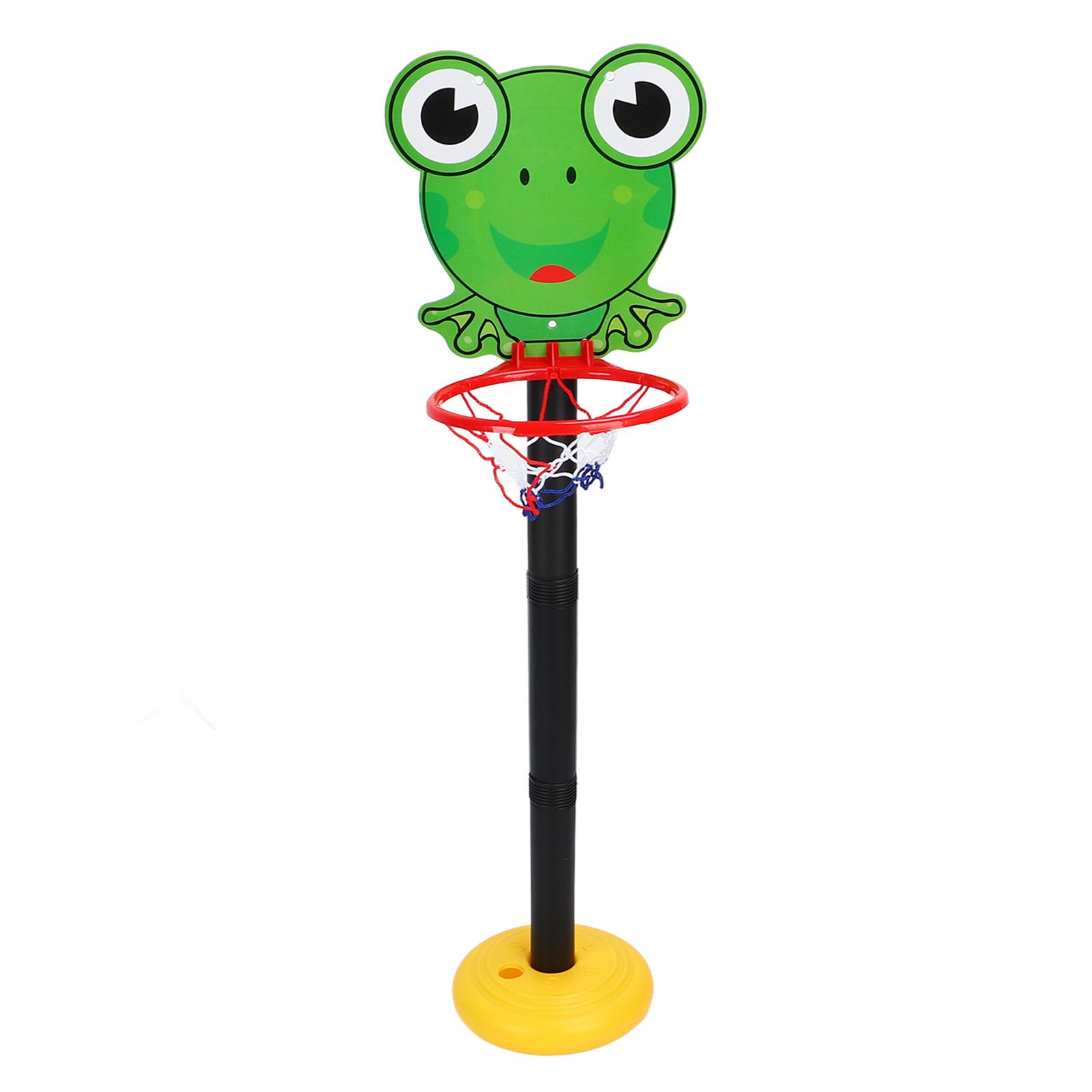Набор для игры в баскетбол с регулируемой по высоте стойкой с рисунком лягушки, держателем для баскетбола и кольцом для детей
Набор для игры в баскетбол с регулируемой по высоте стойкой с рисунком лягушки, держателем для баскетбола и кольцом для детей