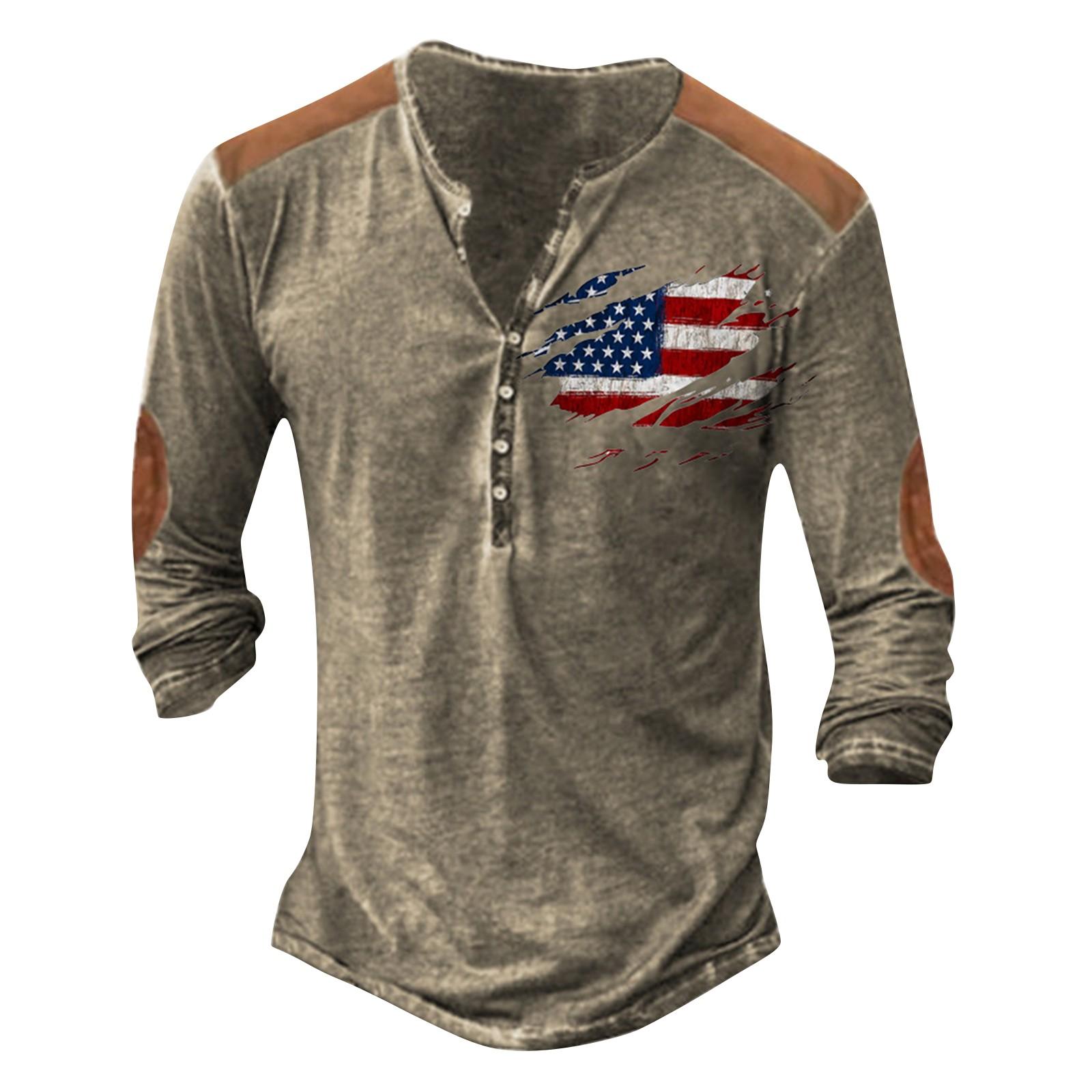 Мужская футболка с принтом на открытом воздухе, свободный топ с длинными рукавами на пуговицах в стиле ретро S хаки
Мужская футболка с принтом на открытом воздухе, свободный топ с длинными рукавами на пуговицах в стиле ретро S хаки