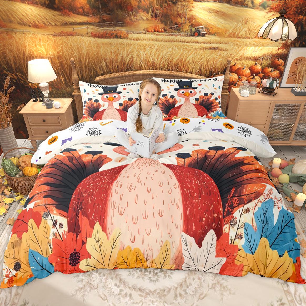 Comforter Homewish Happy Thanksgiving Day Autumn Pumpkin Bedding Set Kawaii Turkey Fall Gnome Comforter Set Comforter (quilt)-EU Single(135*200cm)3pcs
Comforter Homewish Happy Thanksgiving Day Autumn Pumpkin Bedding Set Kawaii Turkey Fall Gnome Comforter Set Comforter (quilt)-EU Single(135*200cm)3pcs