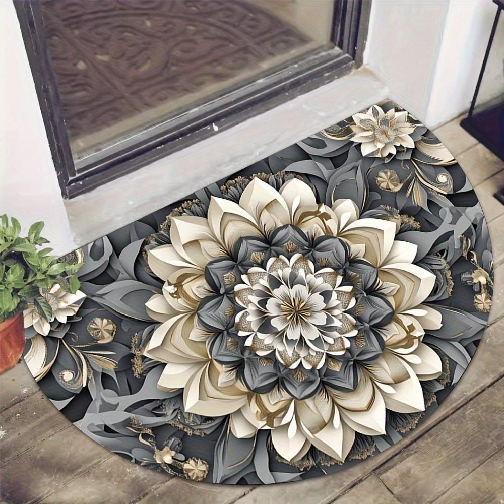 Thickened Non Slip Half Round Doormat Flower Floral Boho Doorway Welcome Rugs Washable Absorbent Entrance Door Carpet Outdoor
Thickened Non Slip Half Round Doormat Flower Floral Boho Doorway Welcome Rugs Washable Absorbent Entrance Door Carpet Outdoor