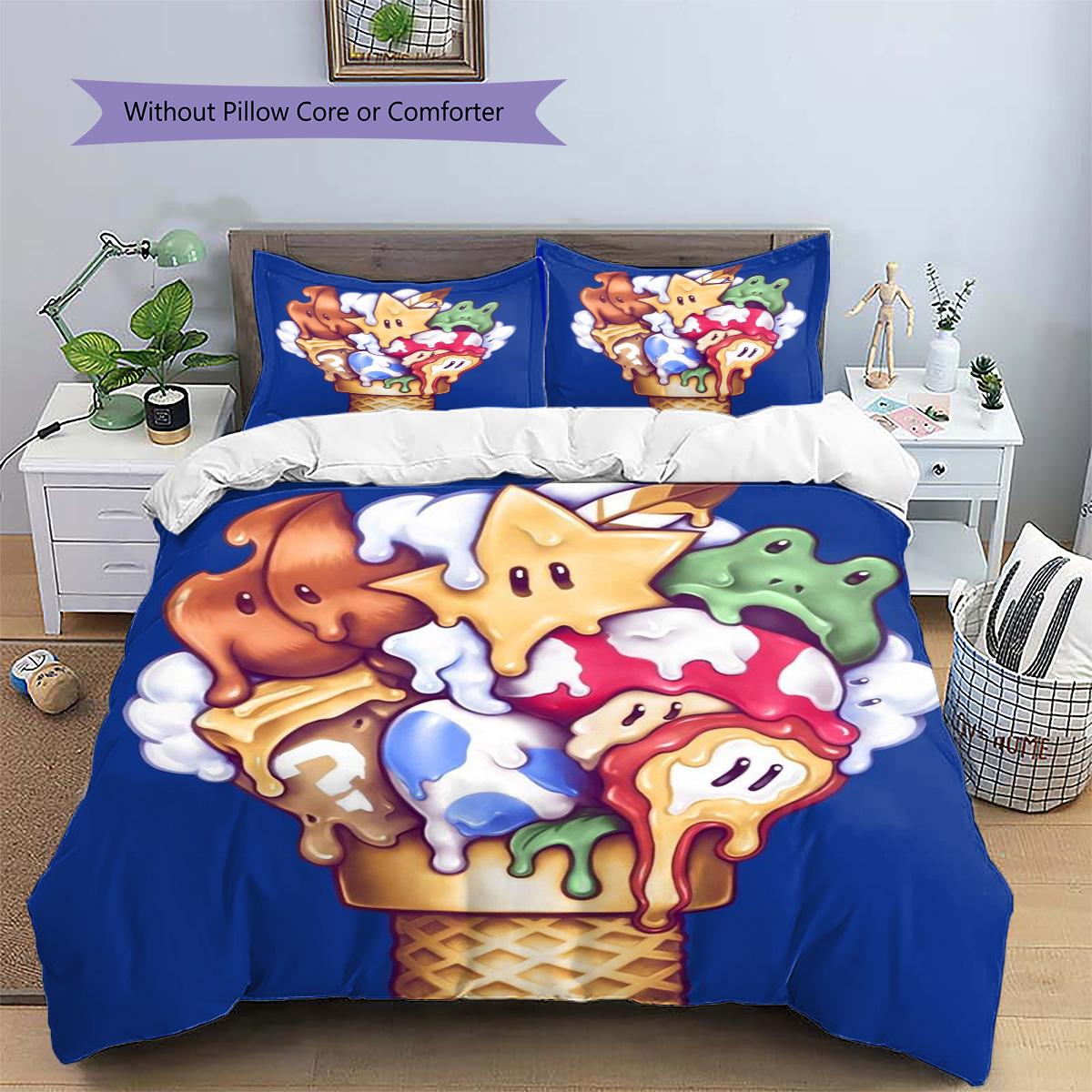 Mario Patterned Pillowcase & Duvet Cover Set Anime Decorative Gift Bedding for Bedroom Use Cool Gift Choice.-TING 135x200cm
Mario Patterned Pillowcase & Duvet Cover Set Anime Decorative Gift Bedding for Bedroom Use Cool Gift Choice.-TING 135x200cm