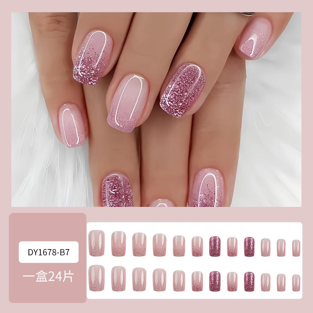 Wear Nail Pads, Flash Pink Gradual Change European Square Nail Art, Spice Girl Dream Fake Nail Patch
Wear Nail Pads, Flash Pink Gradual Change European Square Nail Art, Spice Girl Dream Fake Nail Patch
