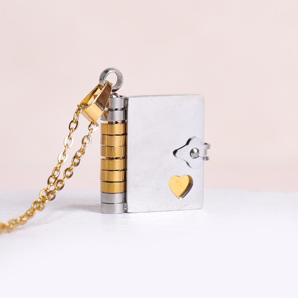 Mini Book Custom Text Necklace Personalized Pendant Gift For Men And Women Stainless Steel Laser Engraving Necklace
Mini Book Custom Text Necklace Personalized Pendant Gift For Men And Women Stainless Steel Laser Engraving Necklace