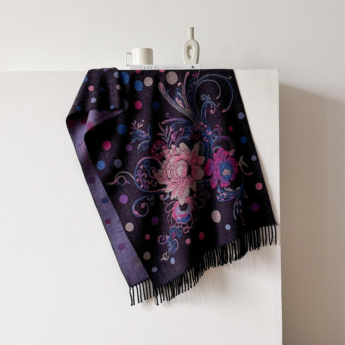 Новые шарфы с растительным цветочным узором, имитация кашемира, с кисточками, теплый шарф, накидка с характером для женщины, роскошная длинная шаль, кашне, хиджаб 65x200cm
Новые шарфы с растительным цветочным узором, имитация кашемира, с кисточками, теплый шарф, накидка с характером для женщины, роскошная длинная шаль, кашне, хиджаб 65x200cm