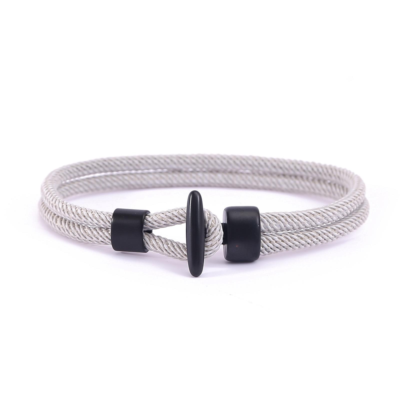 Simple Fashion Hand-woven Multiple ColorsT-buckle High-end Milan Rope Double Rope Bracelet for Women Men Couple Zircon Gift Size 19cm серый/медный
Simple Fashion Hand-woven Multiple ColorsT-buckle High-end Milan Rope Double Rope Bracelet for Women Men Couple Zircon Gift Size 19cm серый/медный