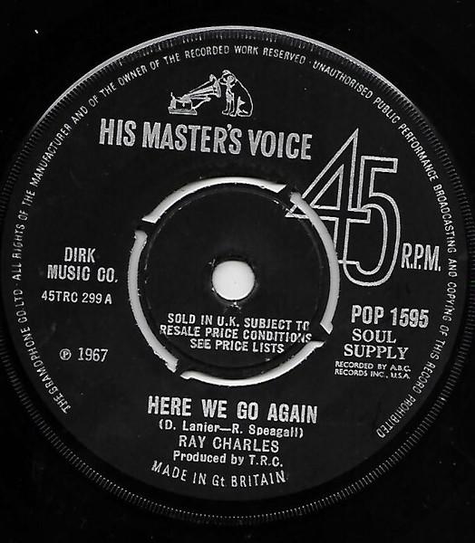 7inch Record RAY CHARLES - Here We Go Again / Somebody Oughta POP1595 His Master s Vo 1967 UK Soul/Funk Used
7inch Record RAY CHARLES - Here We Go Again / Somebody Oughta POP1595 His Master s Vo 1967 UK Soul/Funk Used