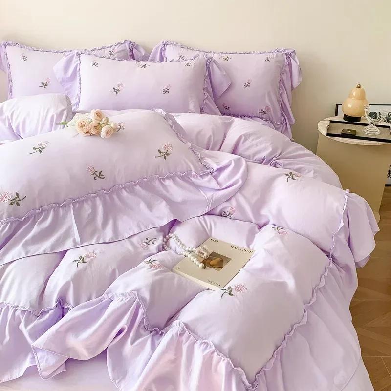 3/4PCS Rose Embroidered Duvet Cover Set (1*Duvet Cover + 2*Pillowcase, Without Core), Princess Style Lace Bedding Sheet Sets 3PCS-1.2M фіолетовий
3/4PCS Rose Embroidered Duvet Cover Set (1*Duvet Cover + 2*Pillowcase, Without Core), Princess Style Lace Bedding Sheet Sets 3PCS-1.2M фіолетовий
